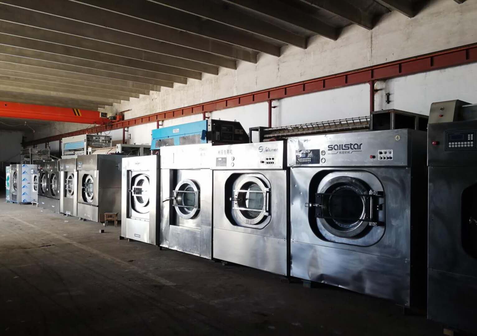 石家庄二手洗涤设备二手大型工业全自动水洗机折叠机