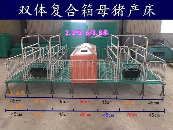母猪双体产床复合保温箱猪位60誉嘉畜牧养猪设备
